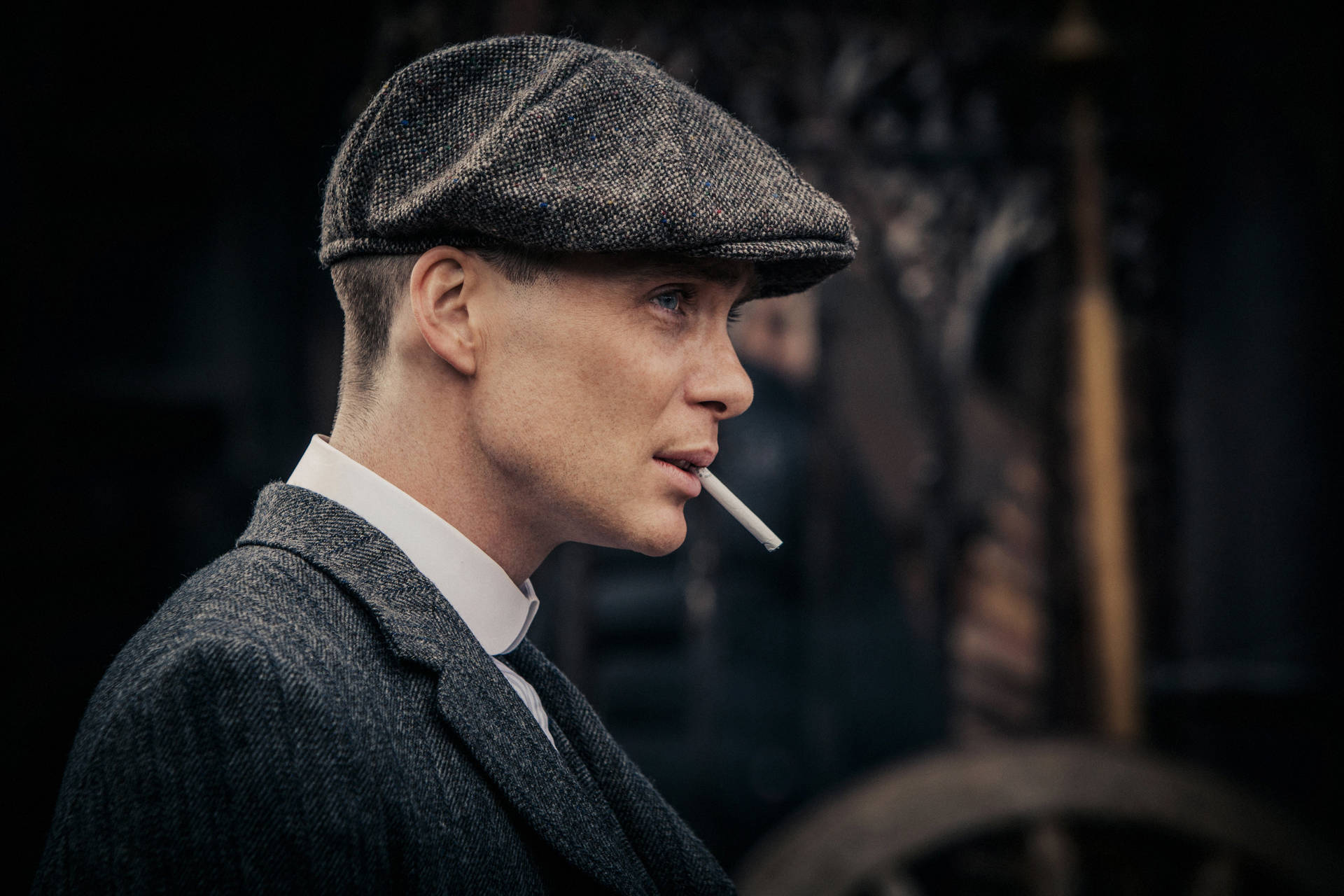 1920x1280 Thomas Shelby Side Profile Wallpaper