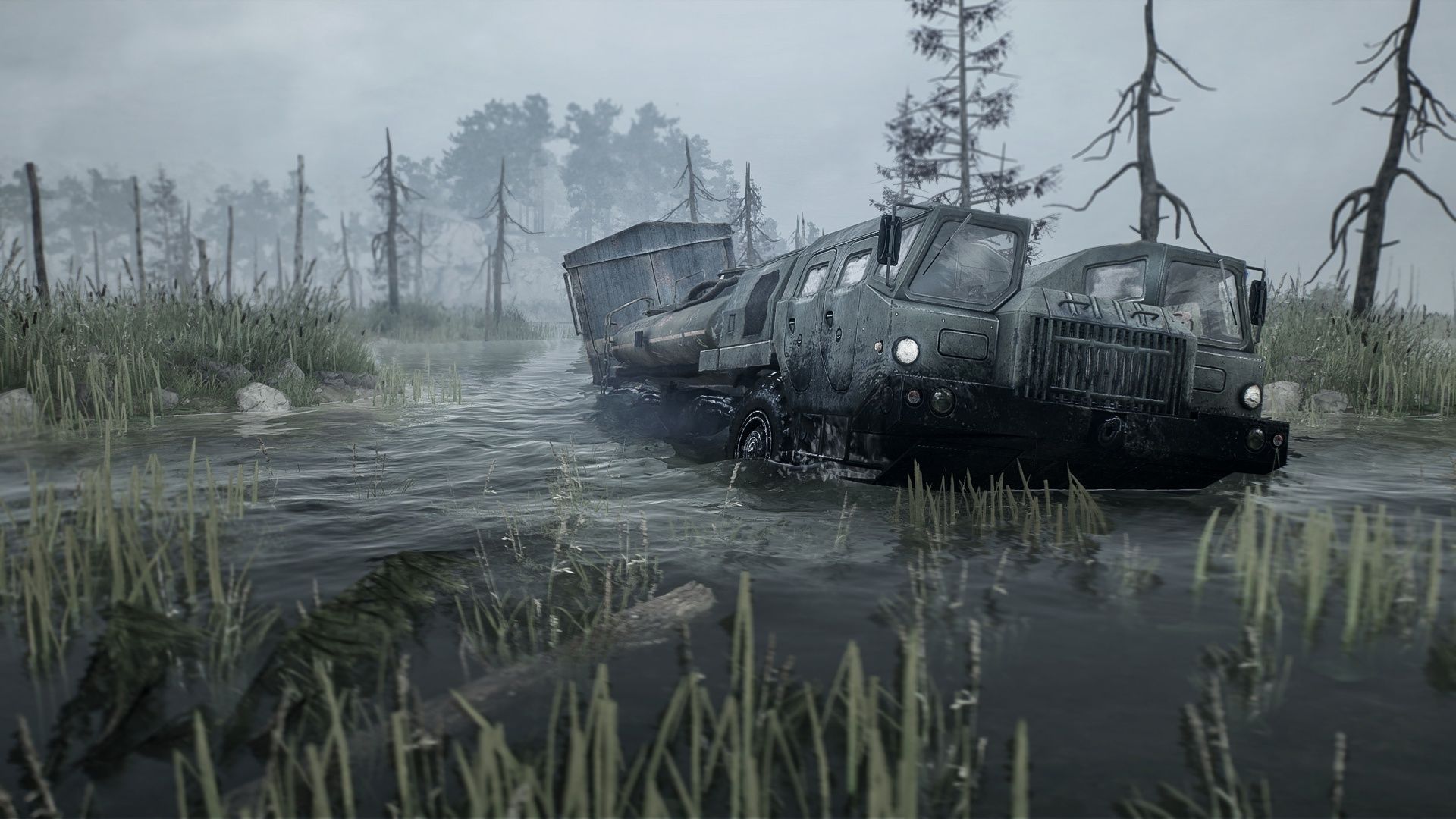 1920x1080 Flood, Spintires, MudRunner, MAZ 7310