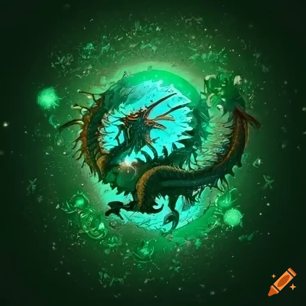 1024x1024 text with a green dragon for it