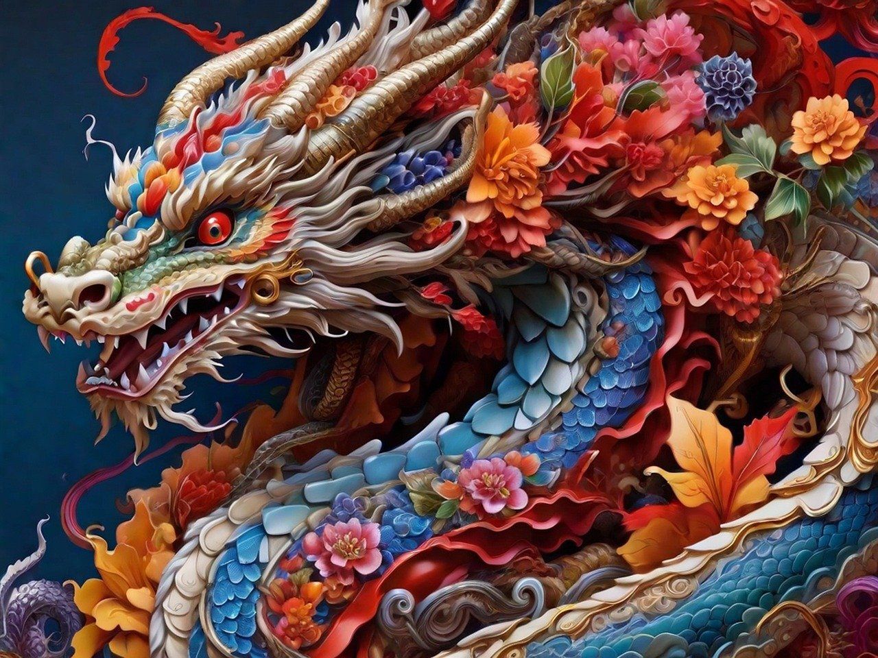 1280x960 Download Japanese Dragon, Chinese
