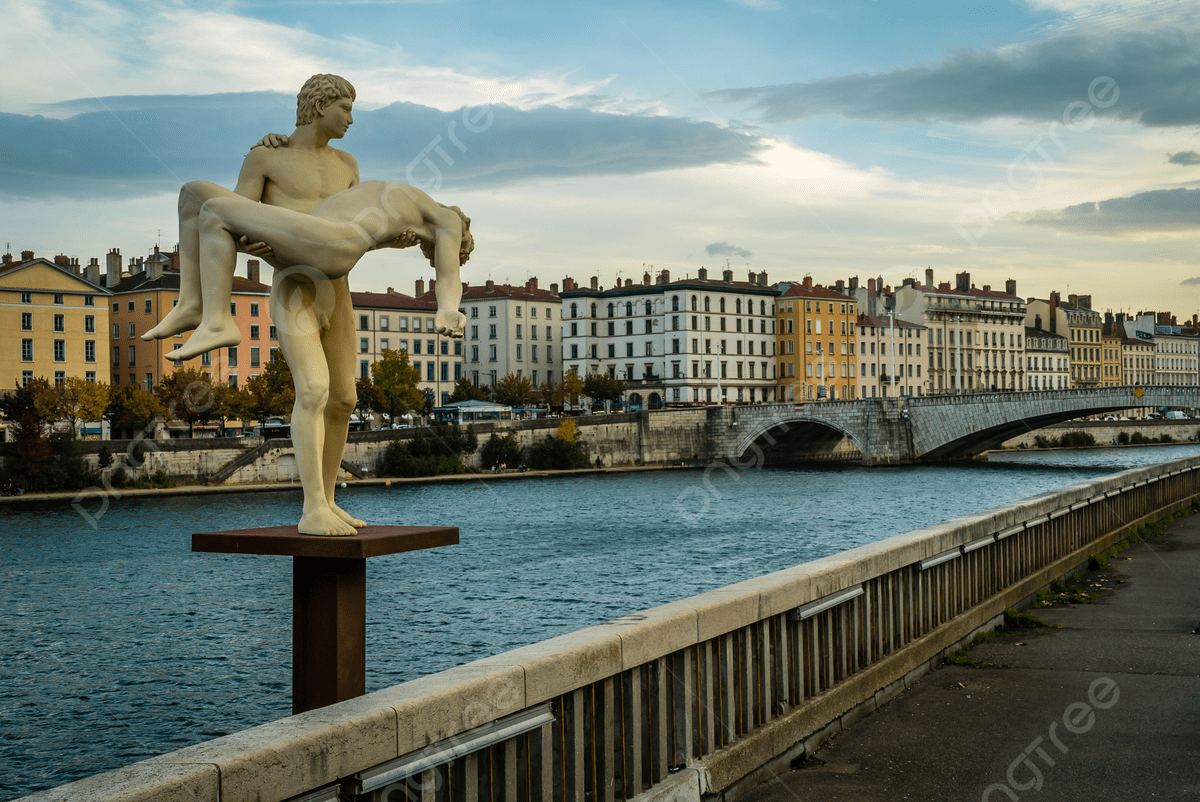 1200x802 Rhone River And Statue In Lyon View
