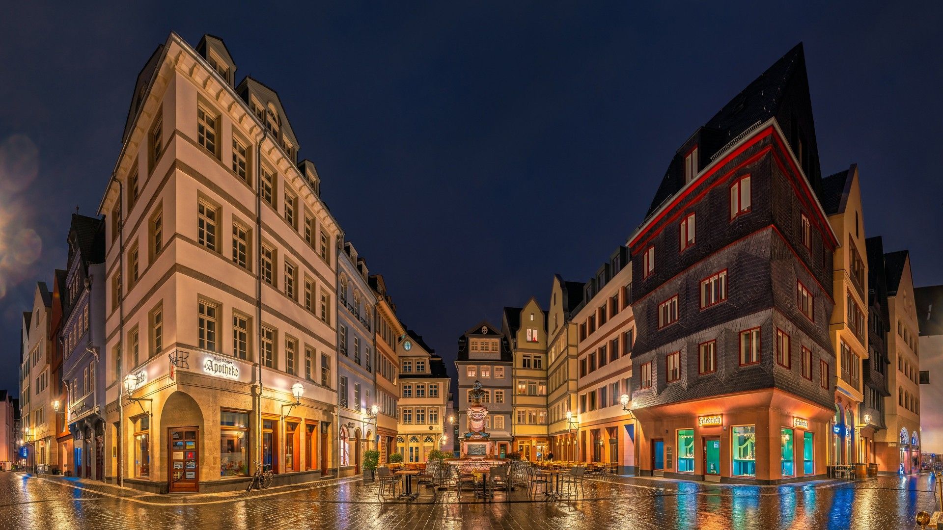 1920x1080 Frankfurt City Germany During Nighttime