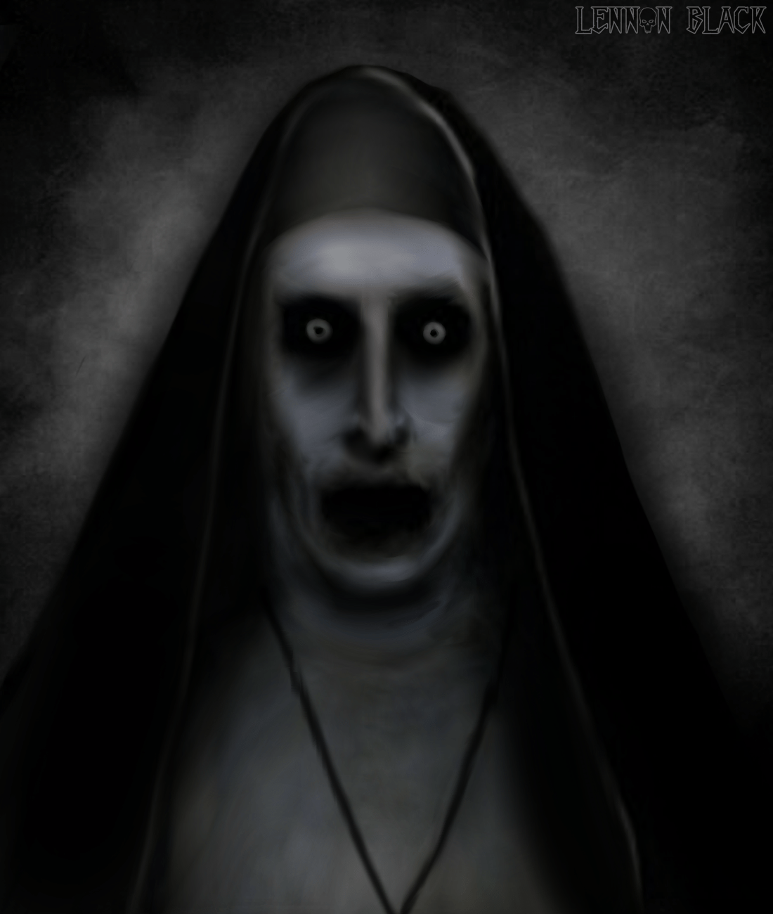 1100x1300 Scary Nun Painting. Explore