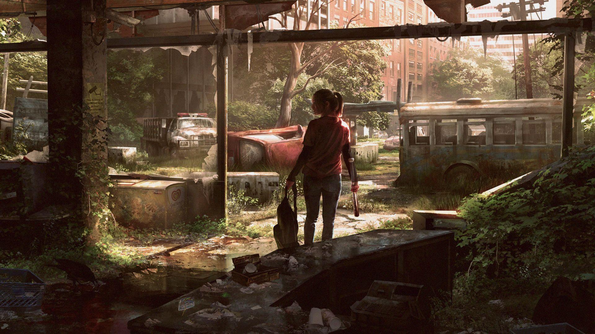1920x1080 Photo The Last of Us Apocalypse Girls Street vdeo game 1920x1080