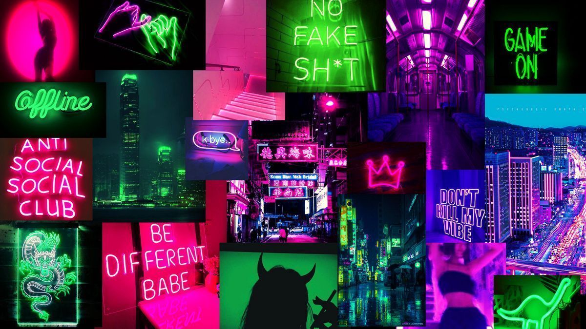 1200x675 neon purple aesthetic MacBook wallpaper