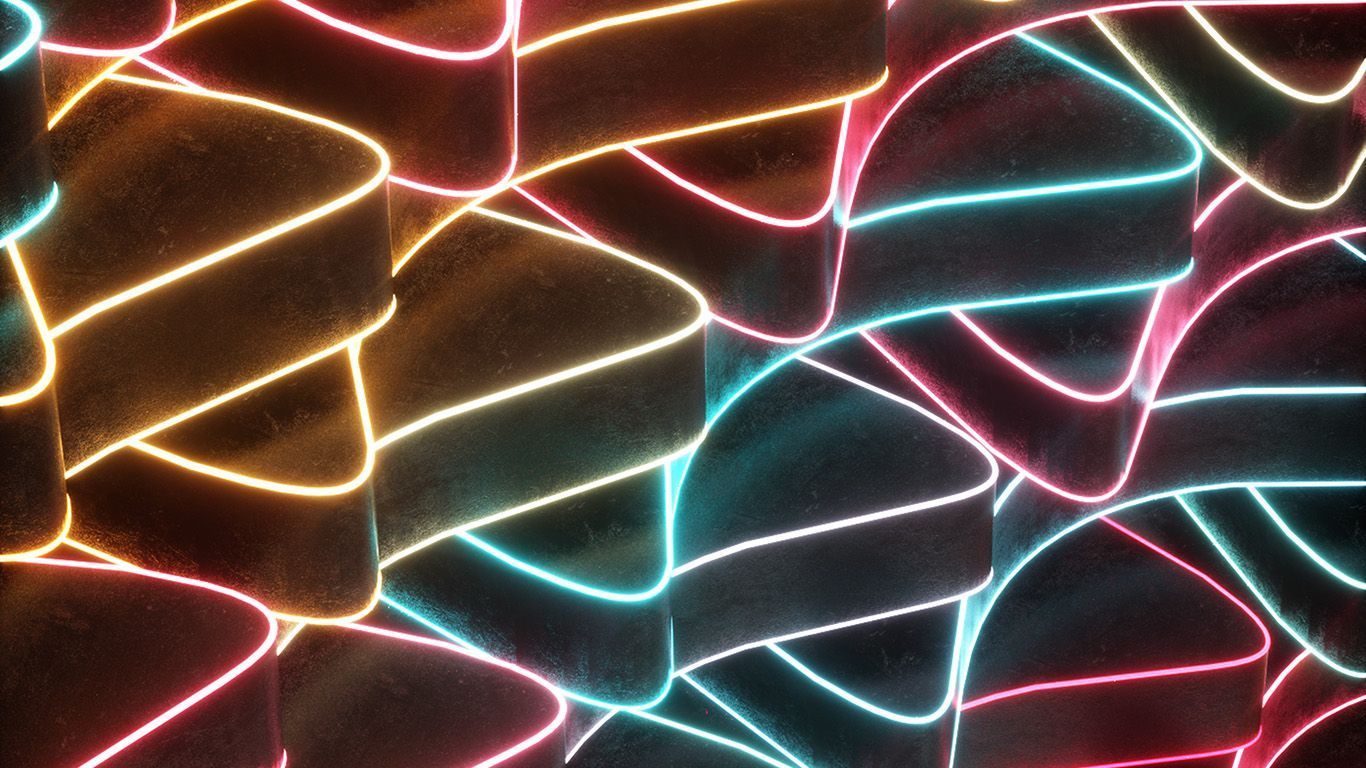 1366x768 Pattern Background Neon Rainbow