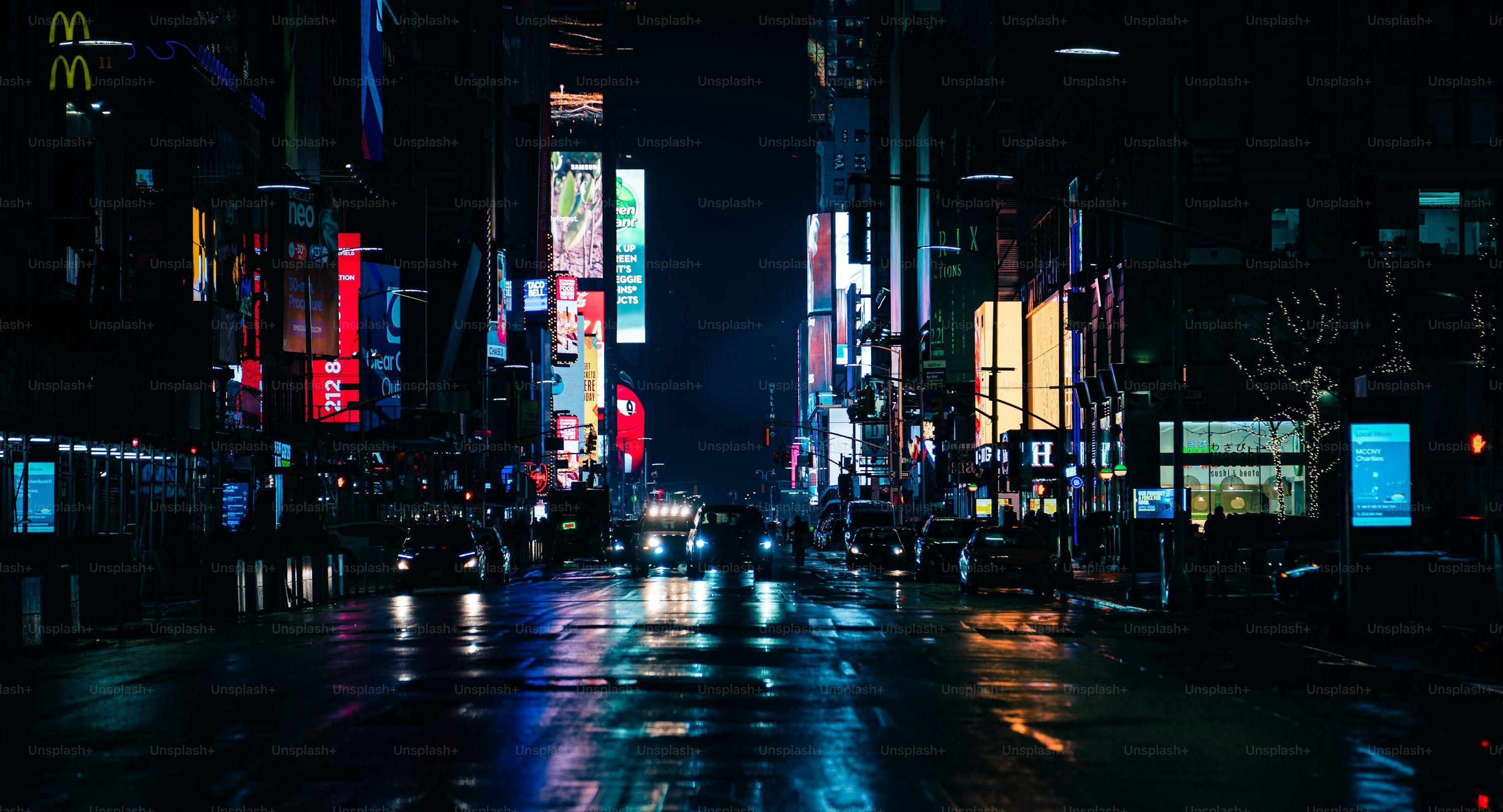 3000x1622 Neon City Picture. Download Free