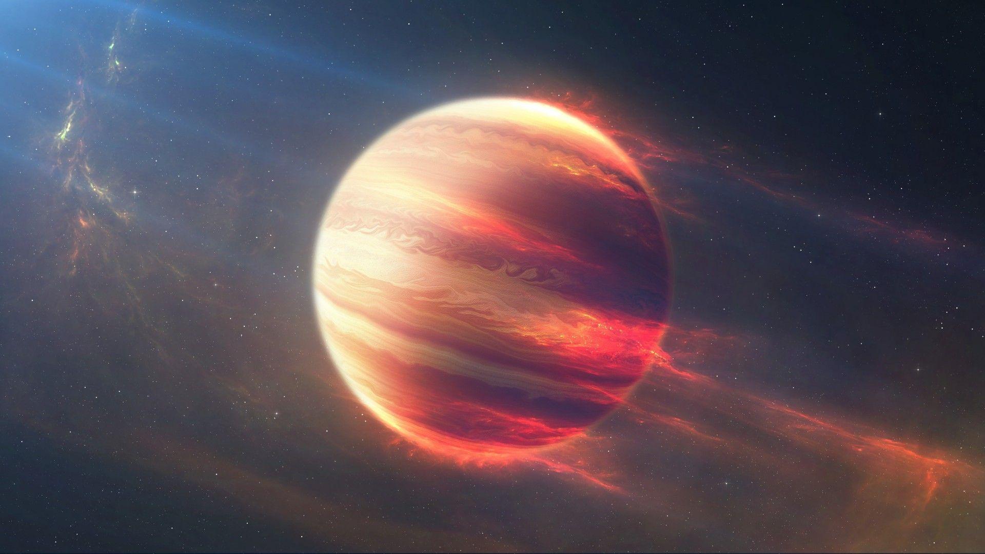 1920x1080 Download wallpaper of Planet, Fire, 4K, Space,. Available in HD, 4K resolutions for desktop & mobile p. Planets wallpaper, Wallpaper space, Universe image