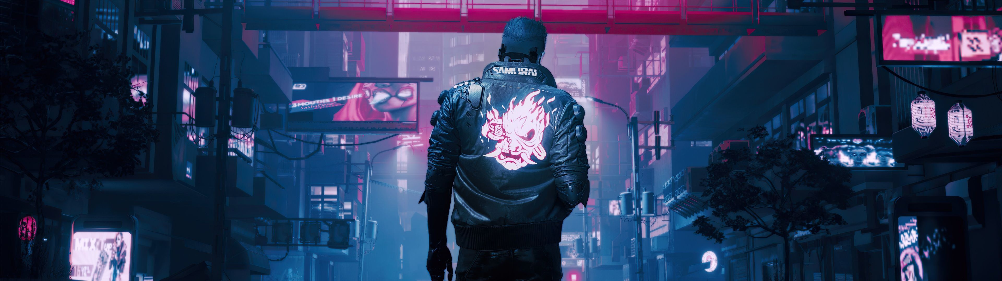 3840x1080 Samurai Wallpaper 4K, Cyberpunk 2077