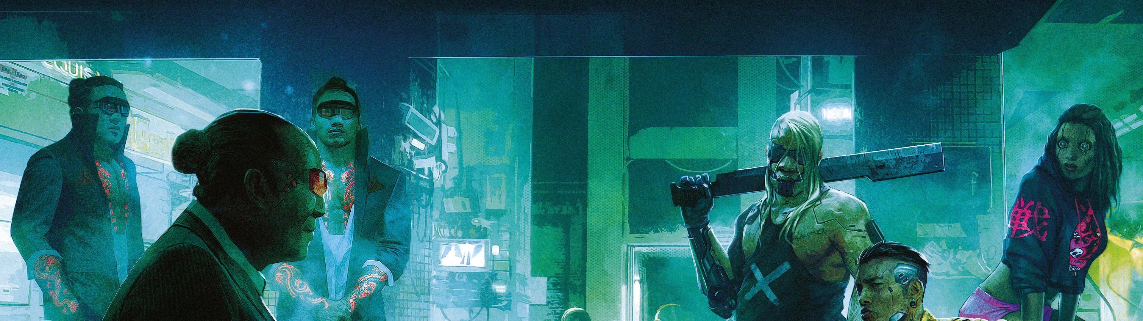 3840x1080 Cyberpunk 2077 Art 8K Wallpaper