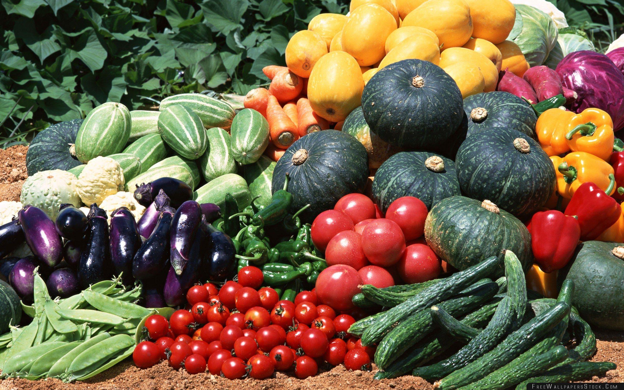 2560x1600 Cucumbers Tomatoes Squash Vegetables Wallpaper