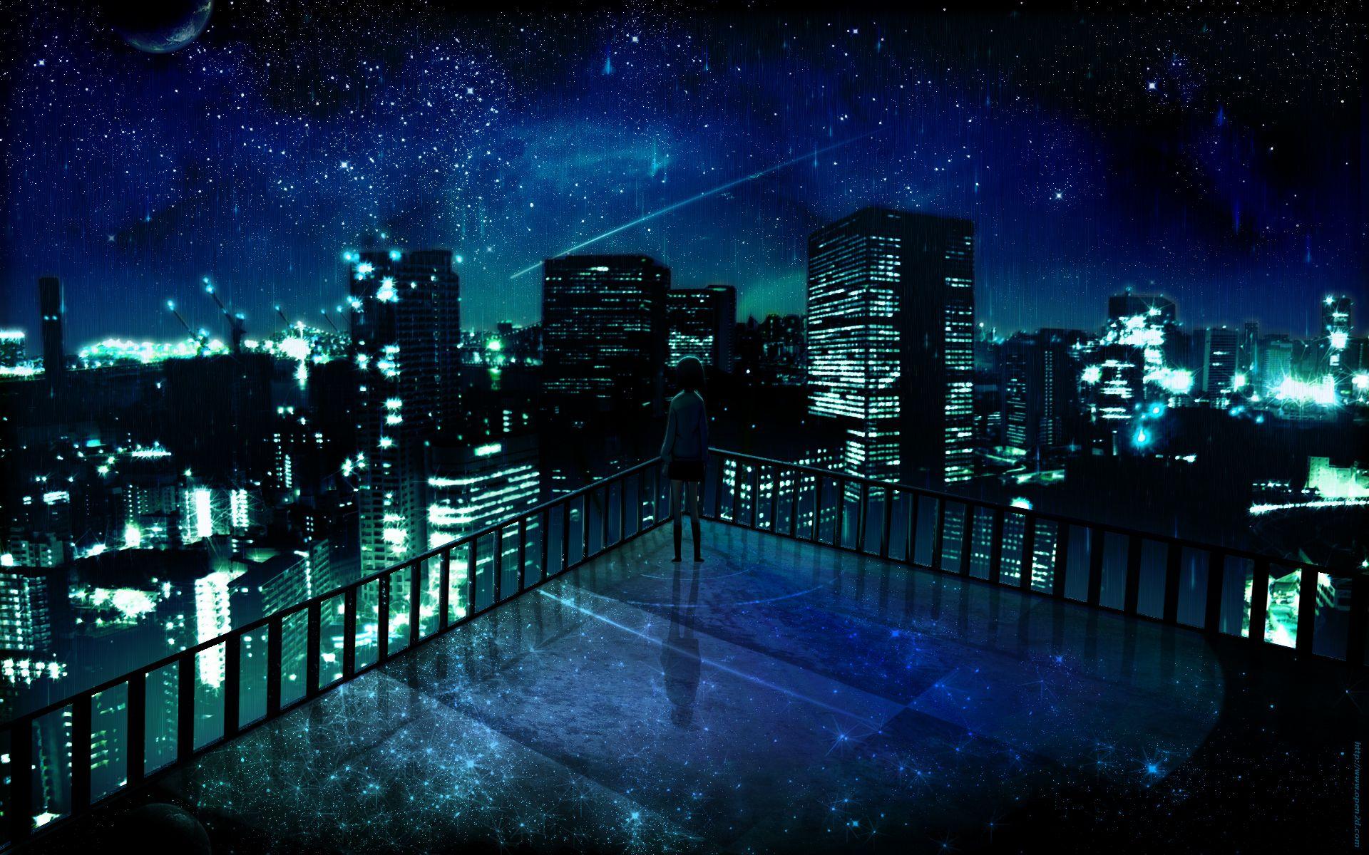 Anime Night Scenery Wallpapers - Top Free Anime Night Scenery Backgrounds -  WallpaperAccess