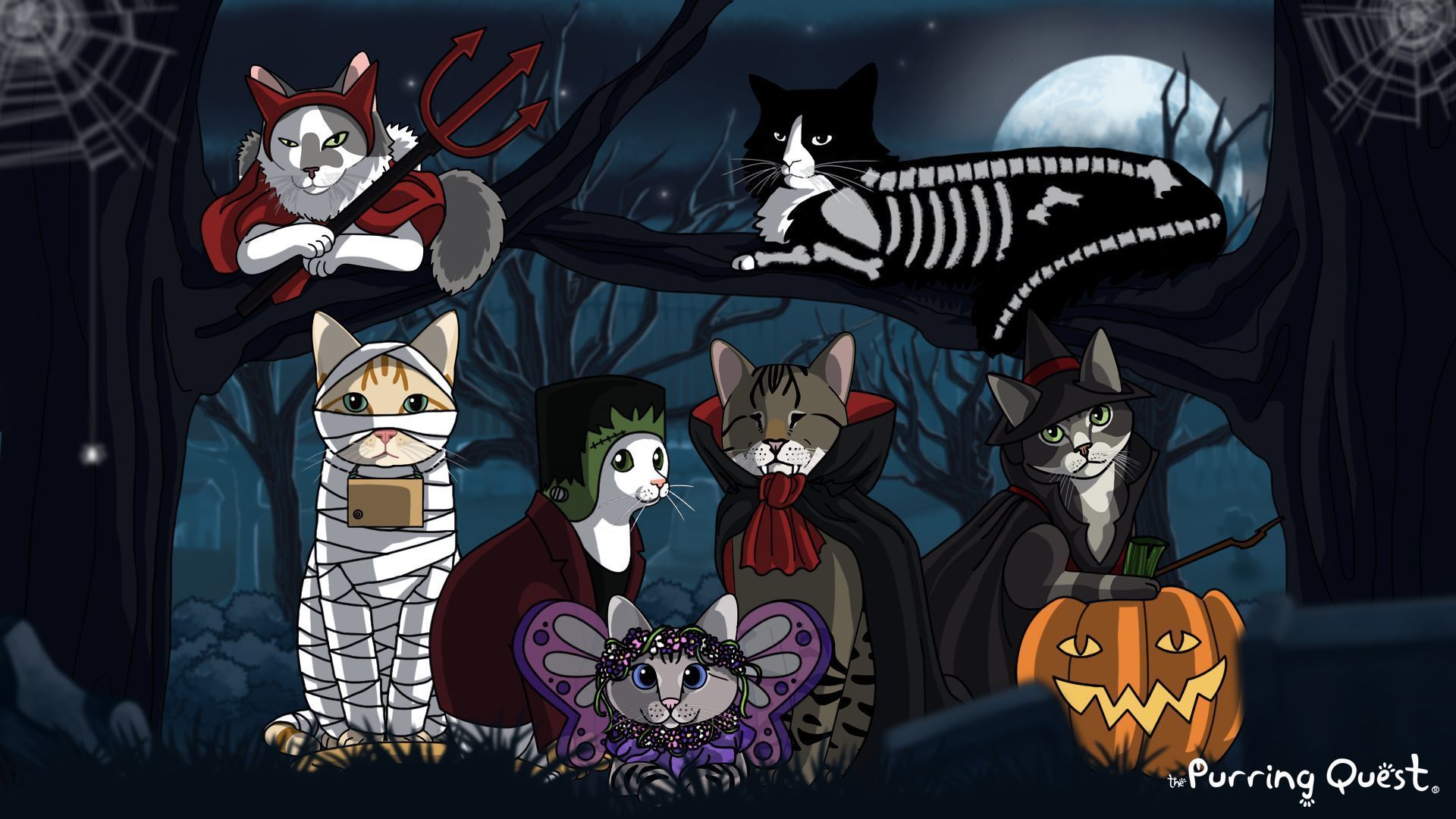 1920x1080 Halloween Wallpaper! - The Purring