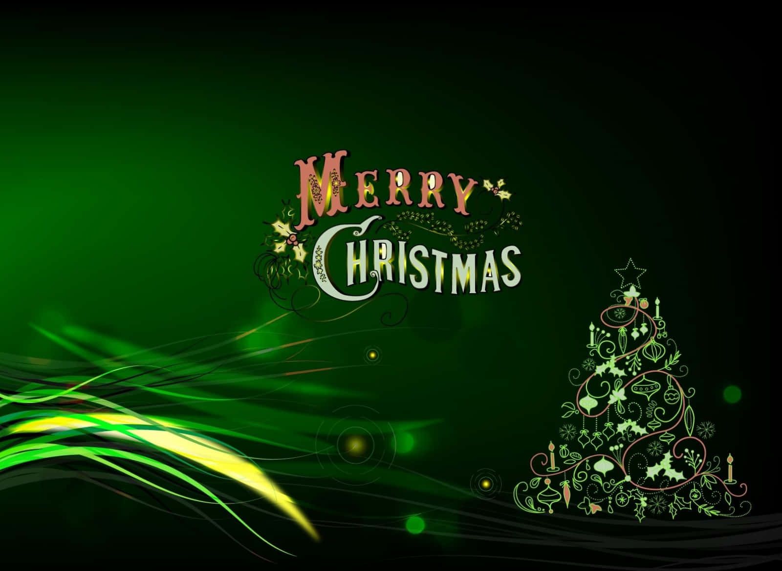 1600x1169 Green Christmas Picture. Wallpaper