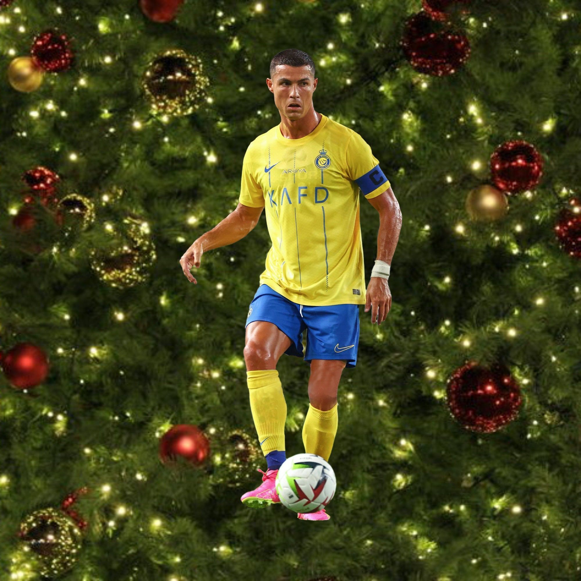 2000x2000 Christmas Soccer Wallpaper
