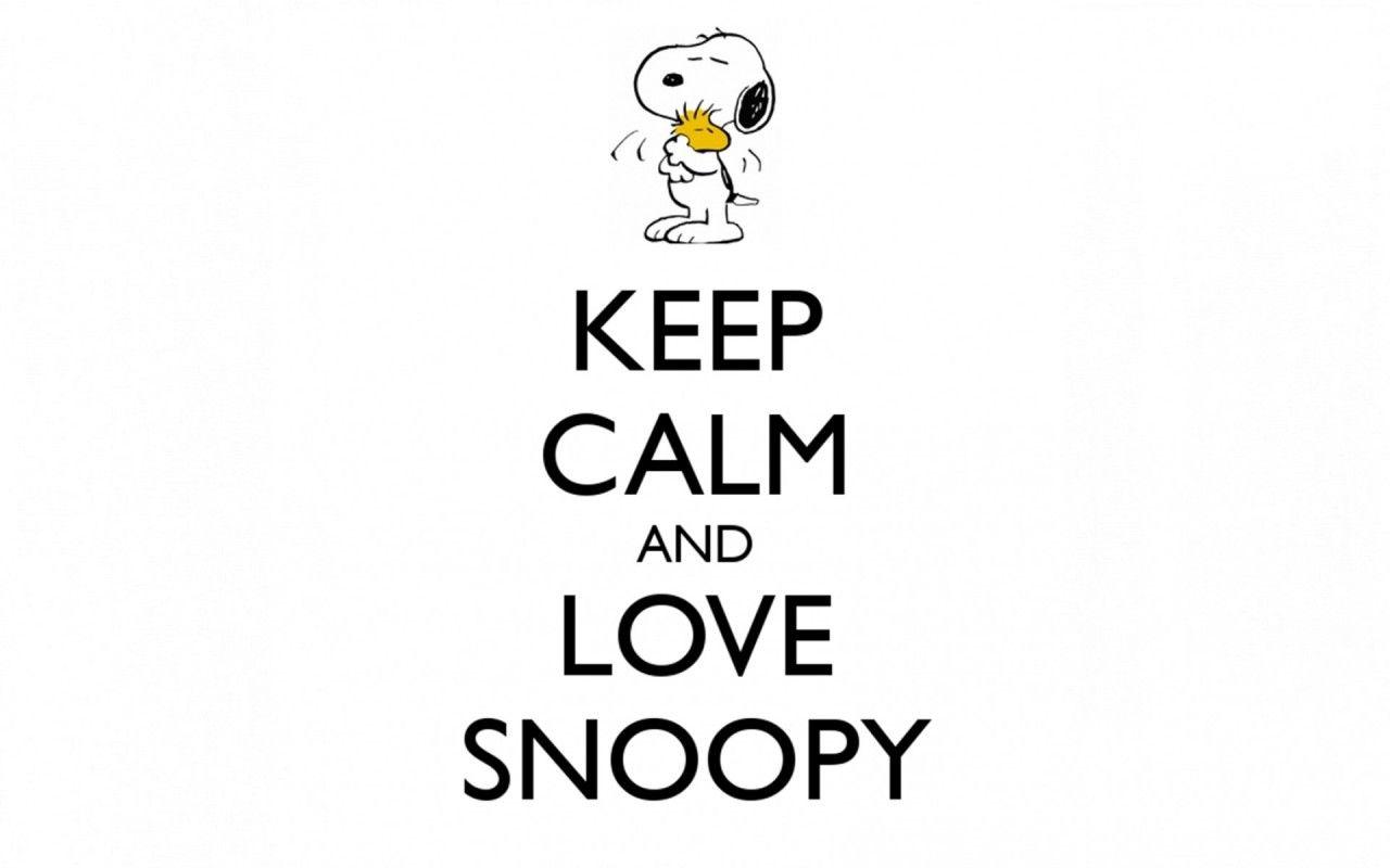 Hình nền 1280x800 Keep Calm & Love Snoopy.  Keep Calm & Love Snoopy
