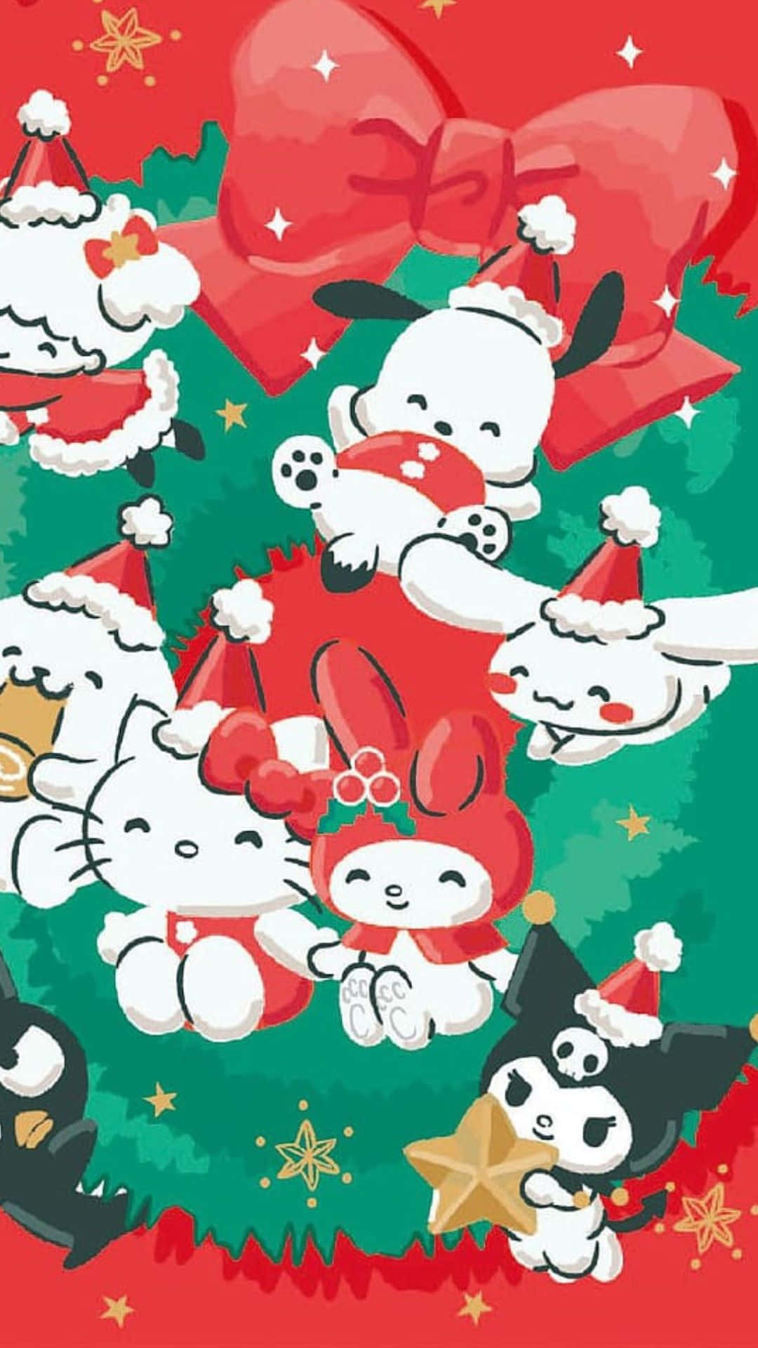 1080x1920 Kuromi Christmas Wallpaper