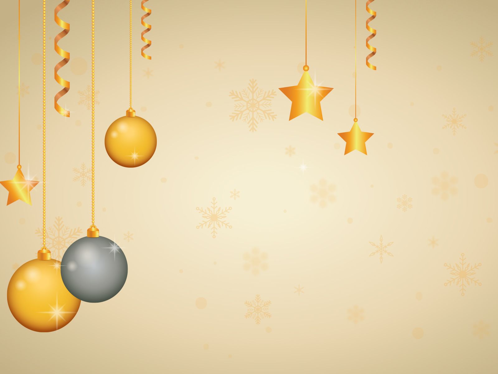 1600x1200 Yellow Christmas Stars Powerpoint