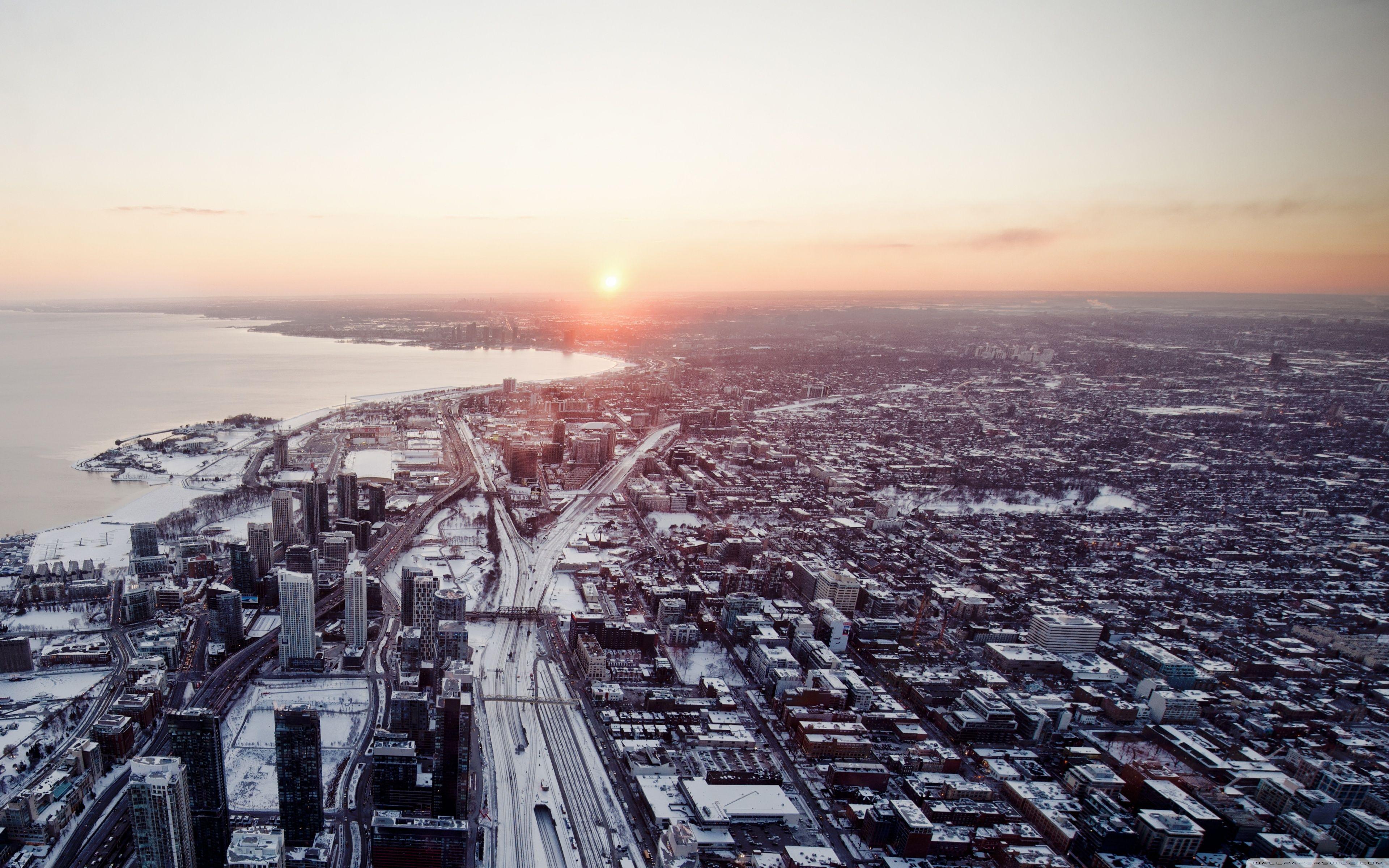 3840x2400 Aerial View Of Toronto City ❤ 4K HD Desktop Wallpaper