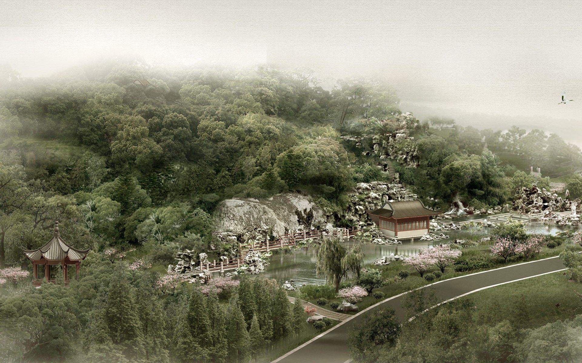 1920x1200 Landscape, wallpaper, chinese, art, picture, views