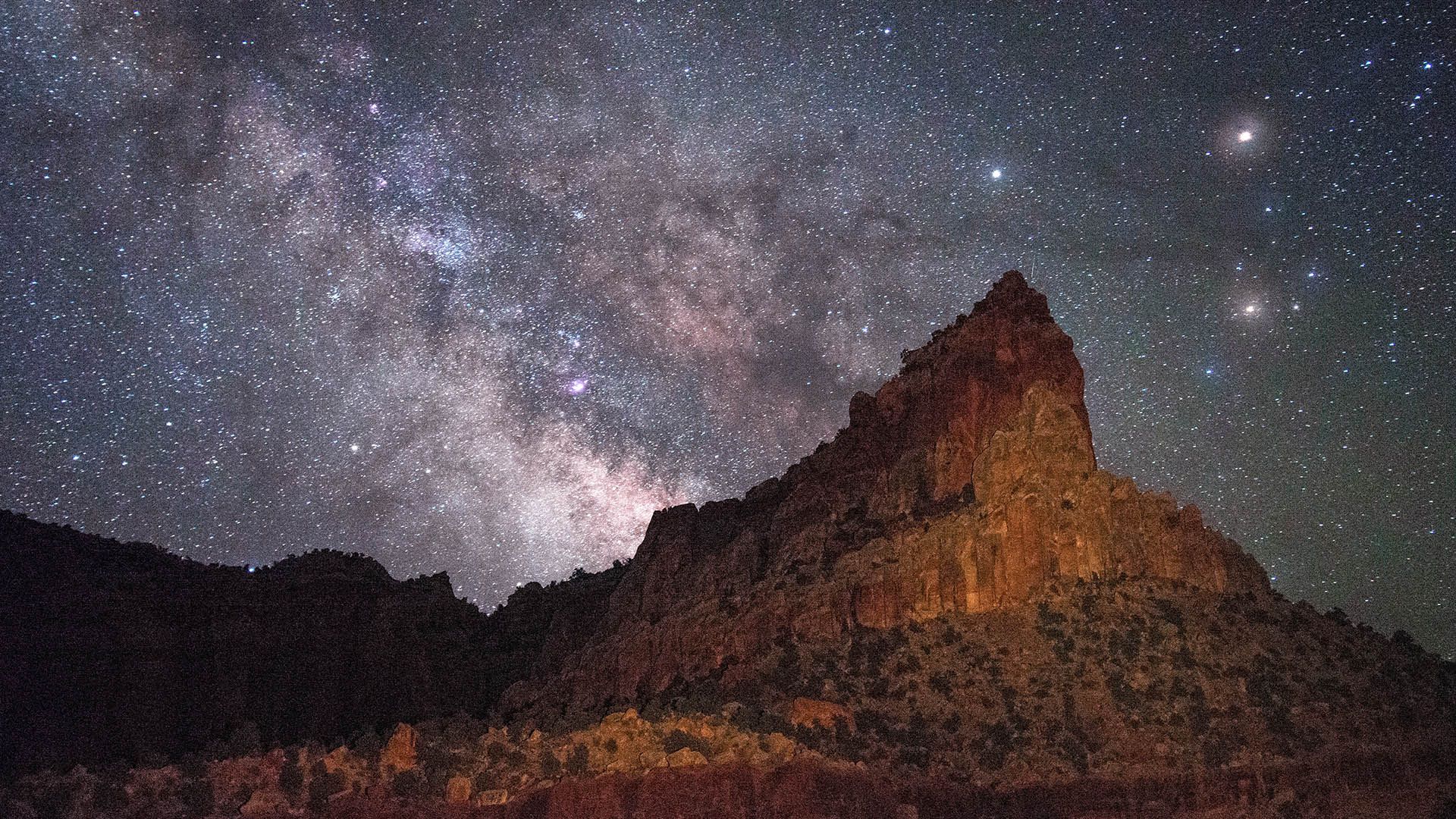 1920x1080 Eph Hanks Tower and Milky Way in April