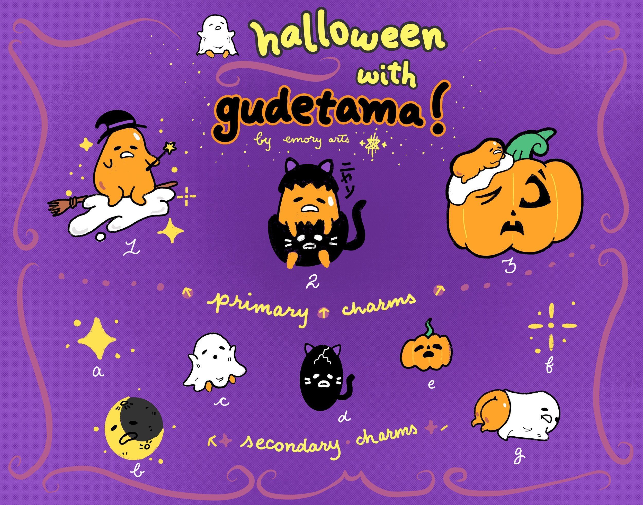 2500x1964 halloween with gudetama!