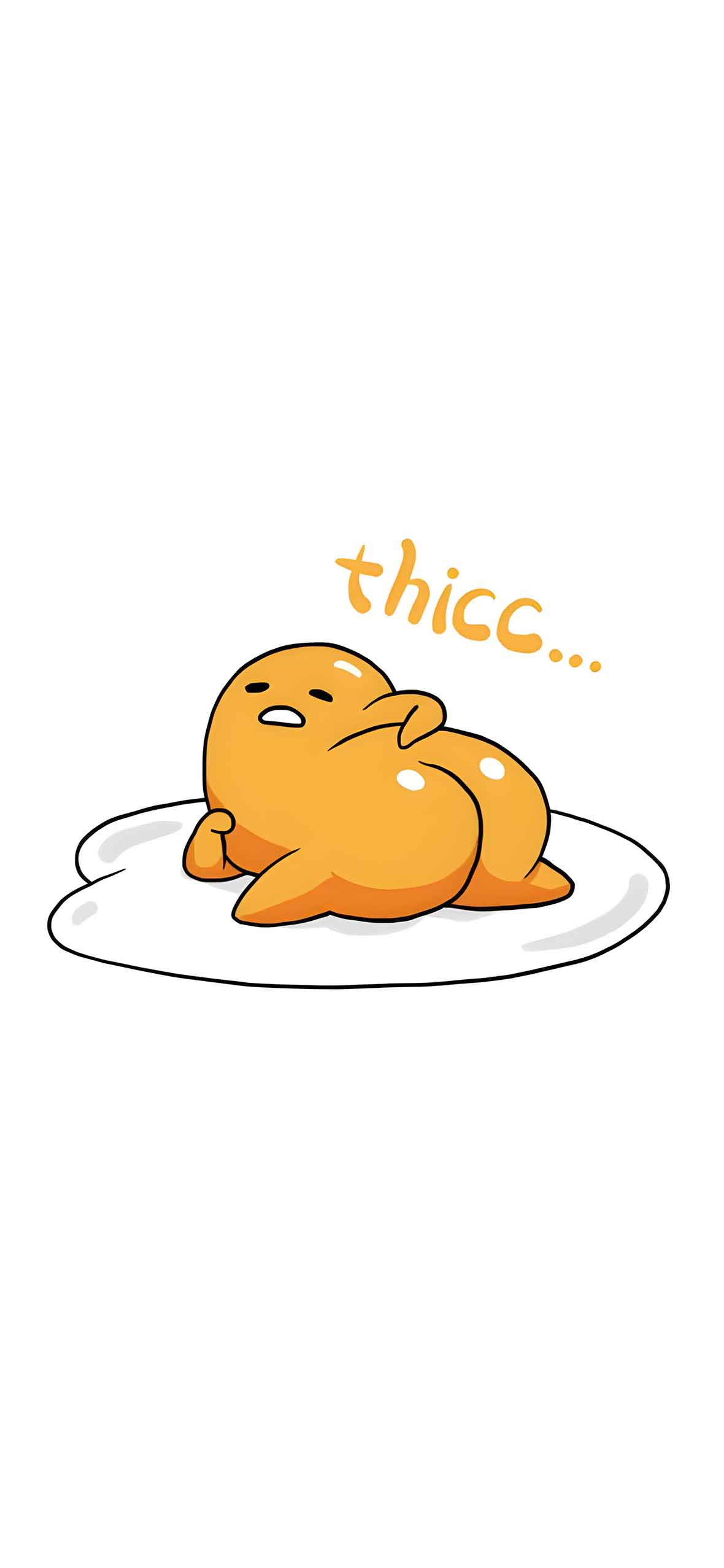 1180x2554 Gudetama Thicc Funny Wallpaper