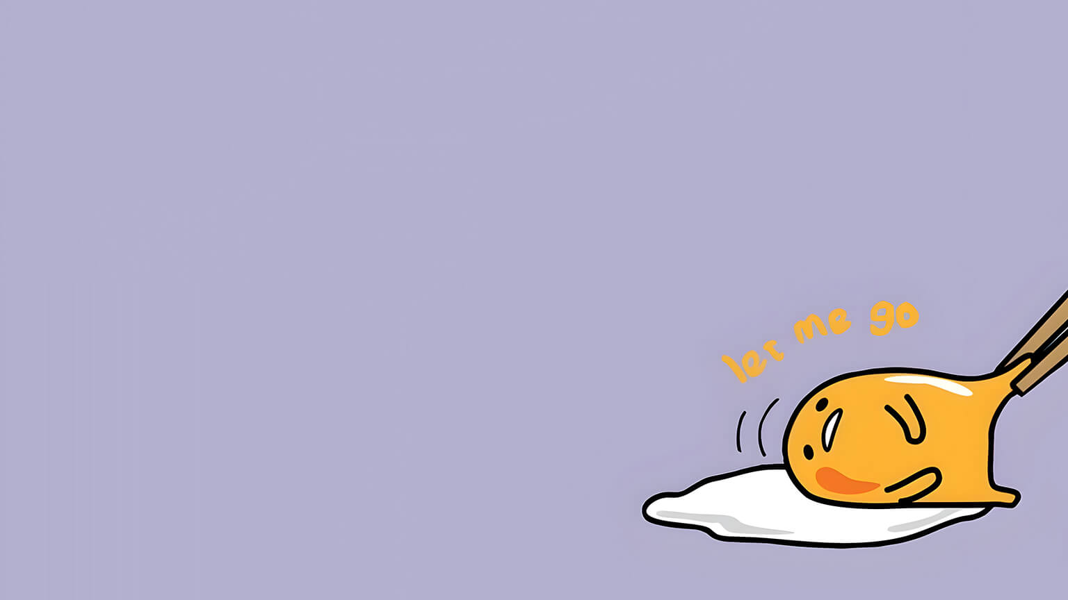 1536x864 Sanrio Gudetama Let Me Go Desktop