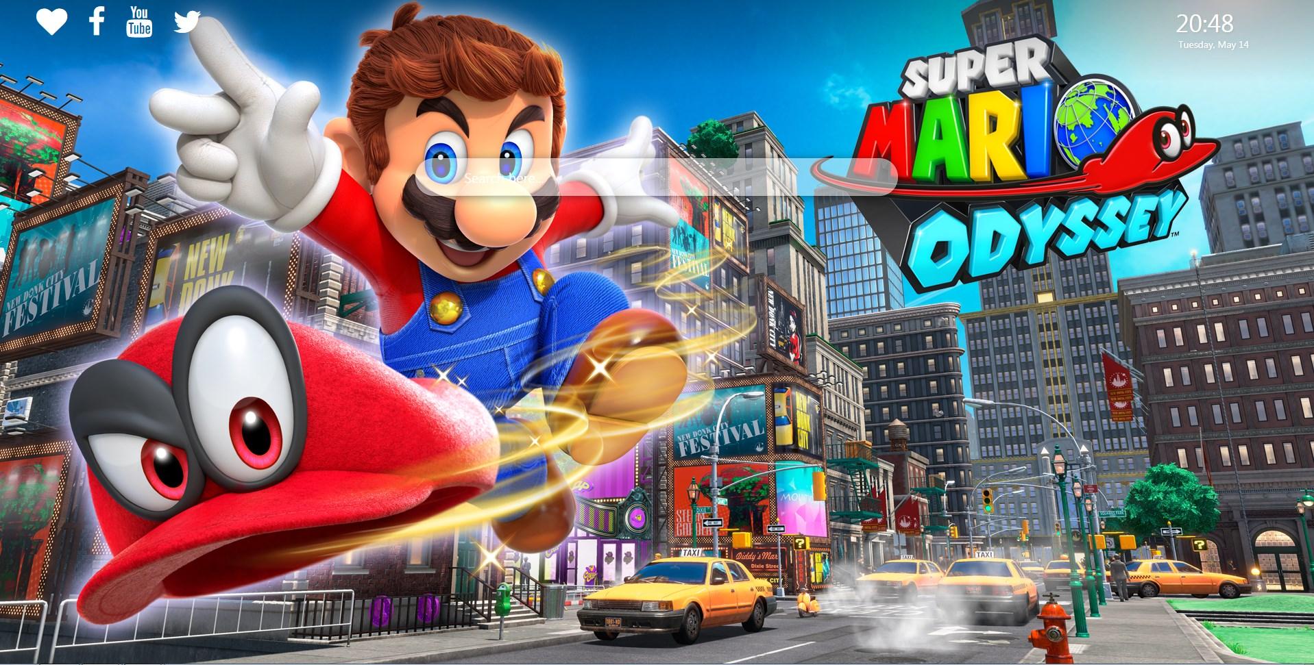 1917x971 Super Mario Odyssey Wallpaper New Tab