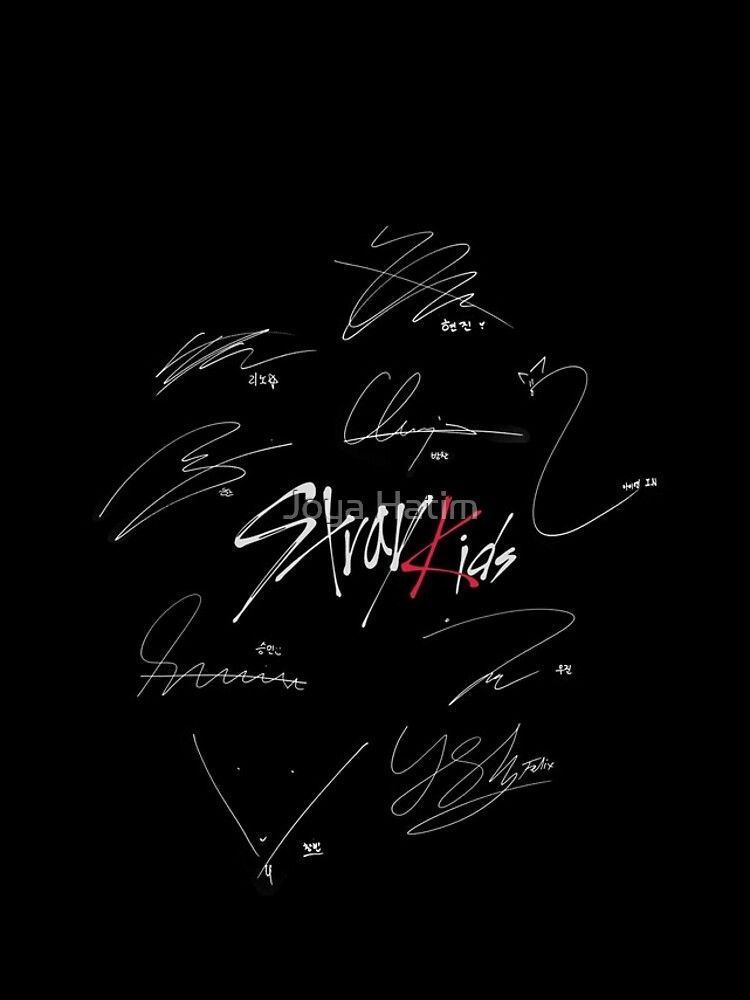 750x1000 black) iPhone Soft Case. Stray Kids