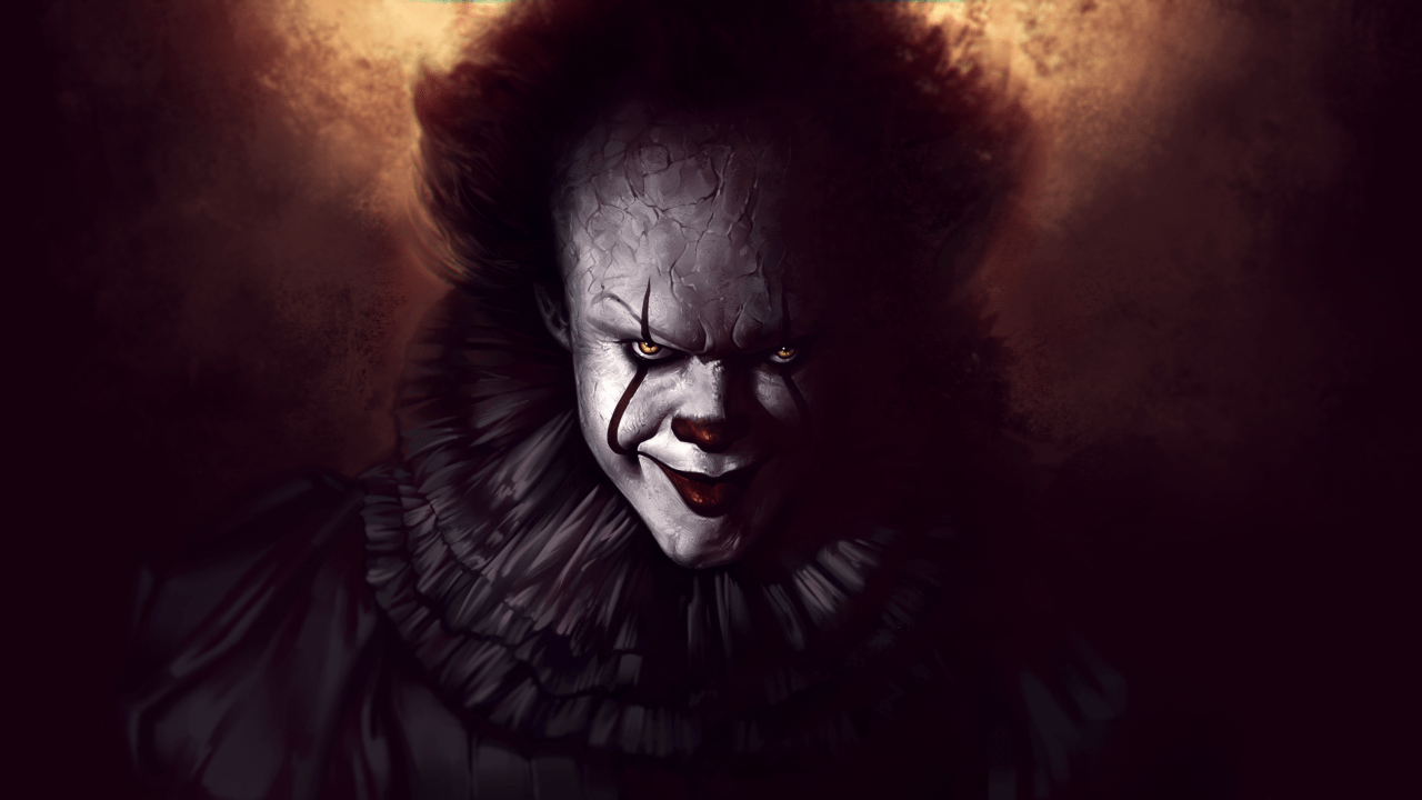 1280x720 Wallpaper Pennywise, It, Clown, Fan art, 4K, Movies