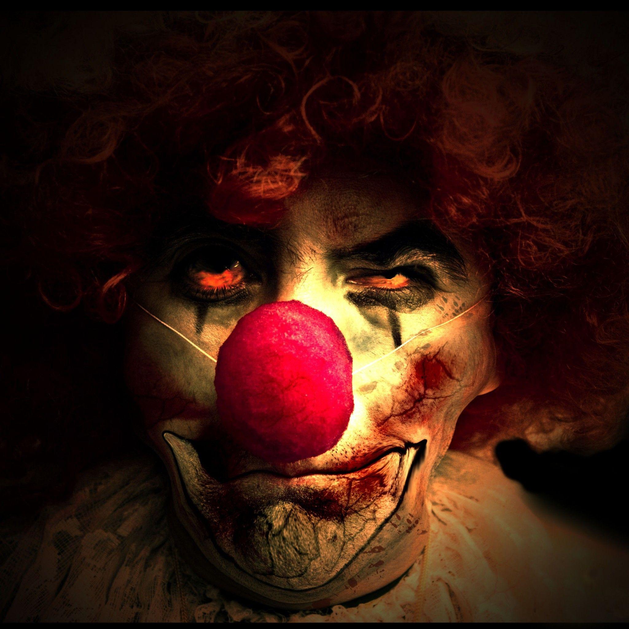 2048x2048 Evil Clown Wallpaper