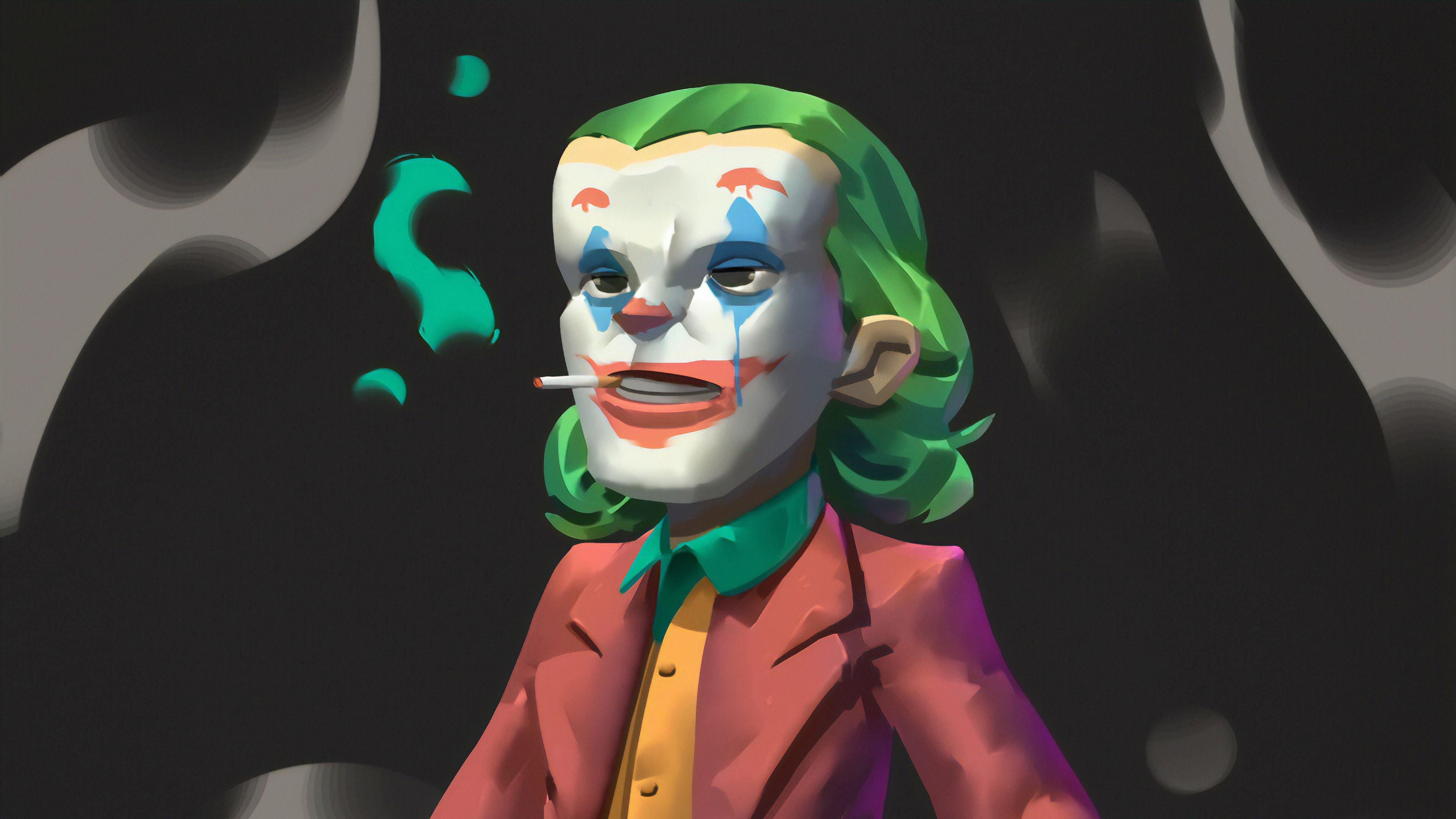3840x2160 Joker Cigratte Nghệ thuật hút thuốc, Siêu anh hùng HD, Hình nền 4k