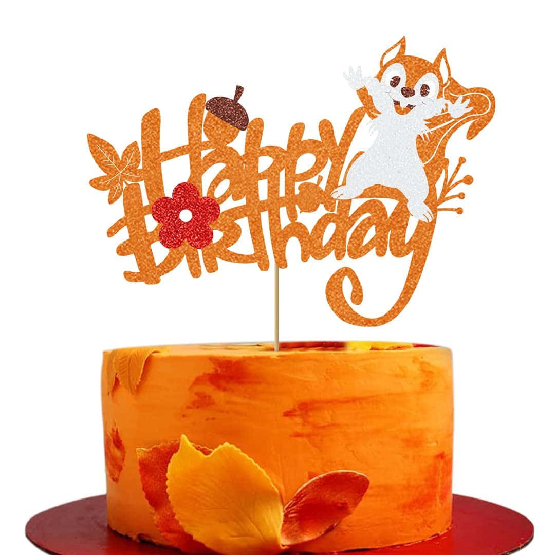 1080x1080 Fall Birthday With A Squirrel Wallpaper