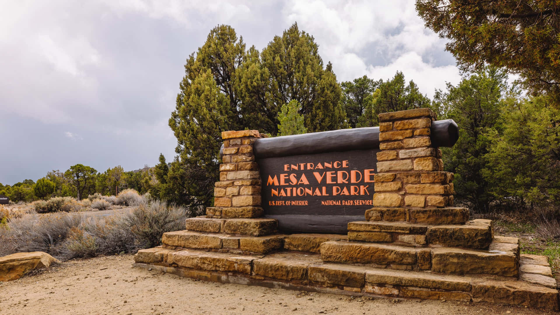 1920x1080 Sign Mesa Verde National Park Wallpaper
