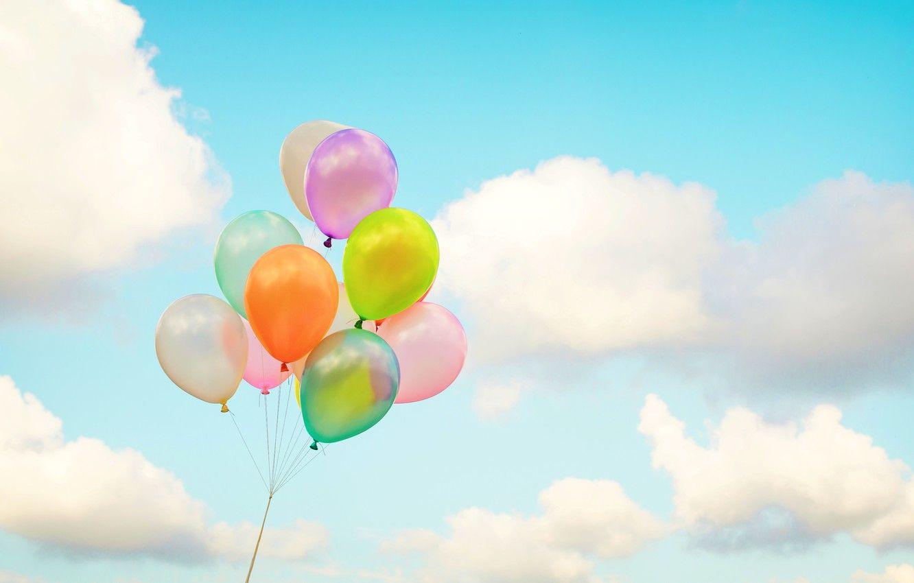1332x850 Wallpaper summer, the sky, the sun, happiness, balloons, colorful, summer, sunshine, happy, balloon image for desktop, section настроения
