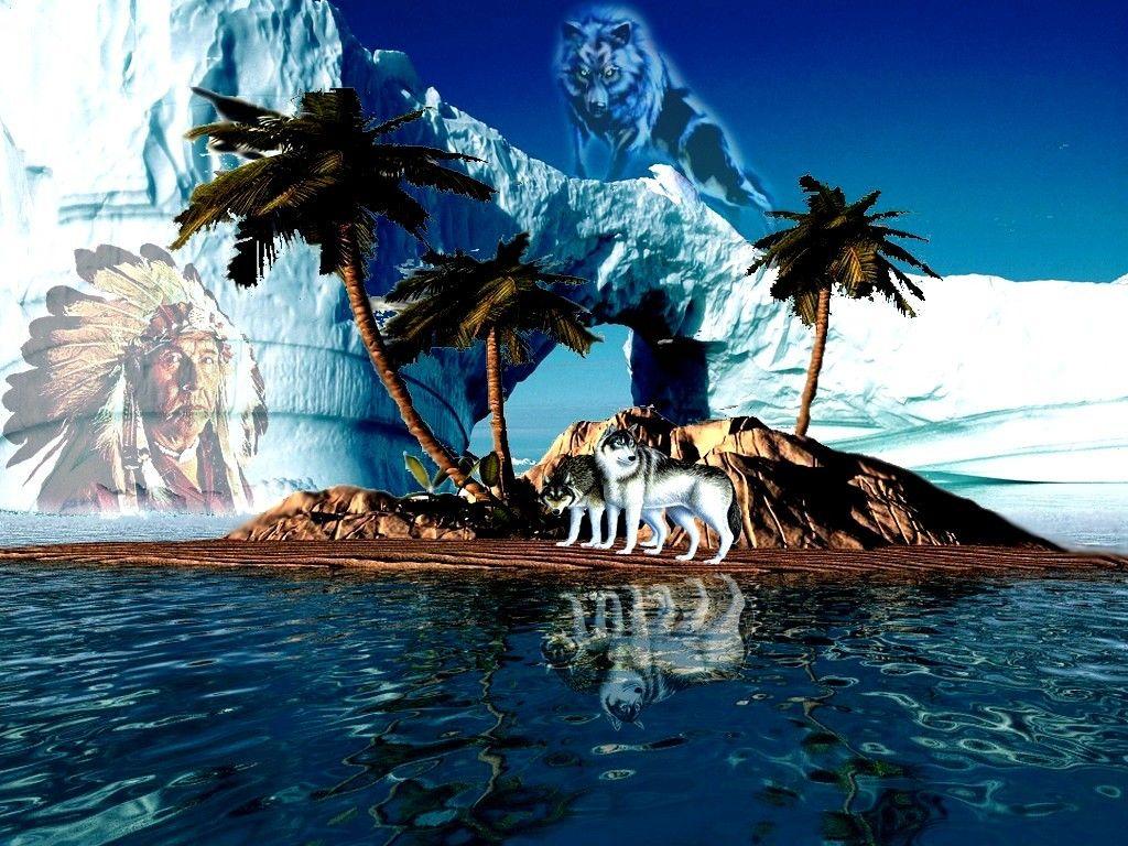 1024x768 Indians Tag wallpaper: Bierstadt Encampment Century Indian Wild