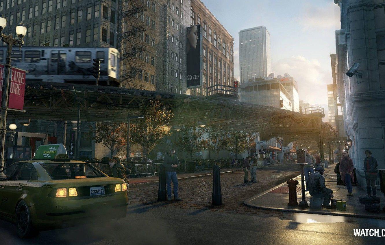 1332x850 Wallpaper street, Chicago, Ubisoft Montreal, Watchdogs, watch dogs image for desktop, section игры