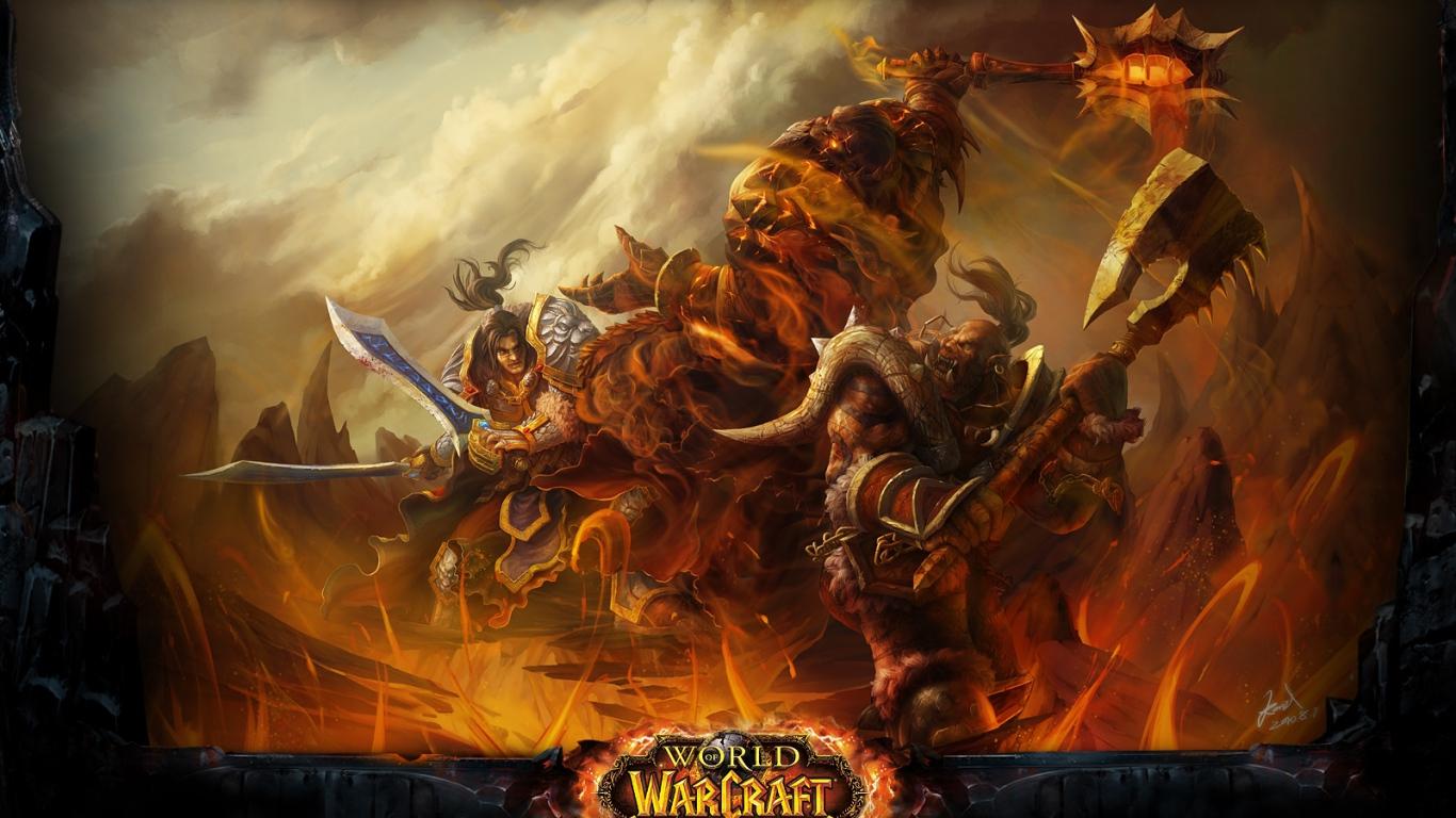 1366x768 WOW Paladin Wallpaper HD