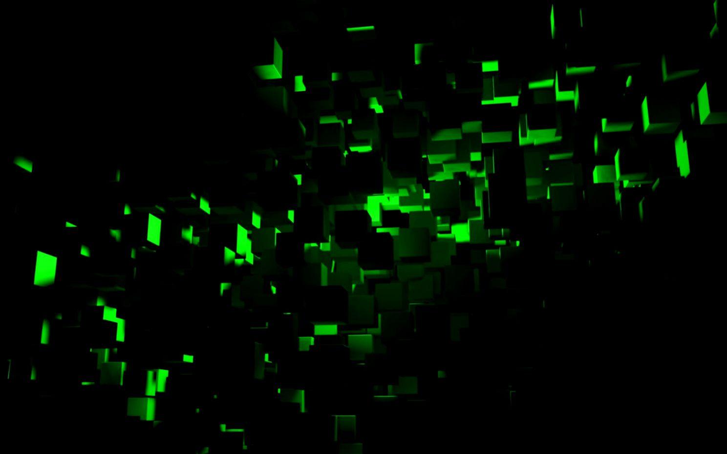 Abstract Green And Black Wallpaper 4K - magicheft