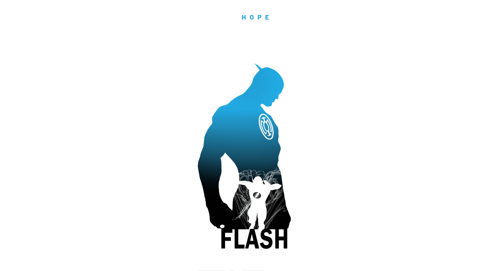 1920x1080 Blue Lantern Flash Logo