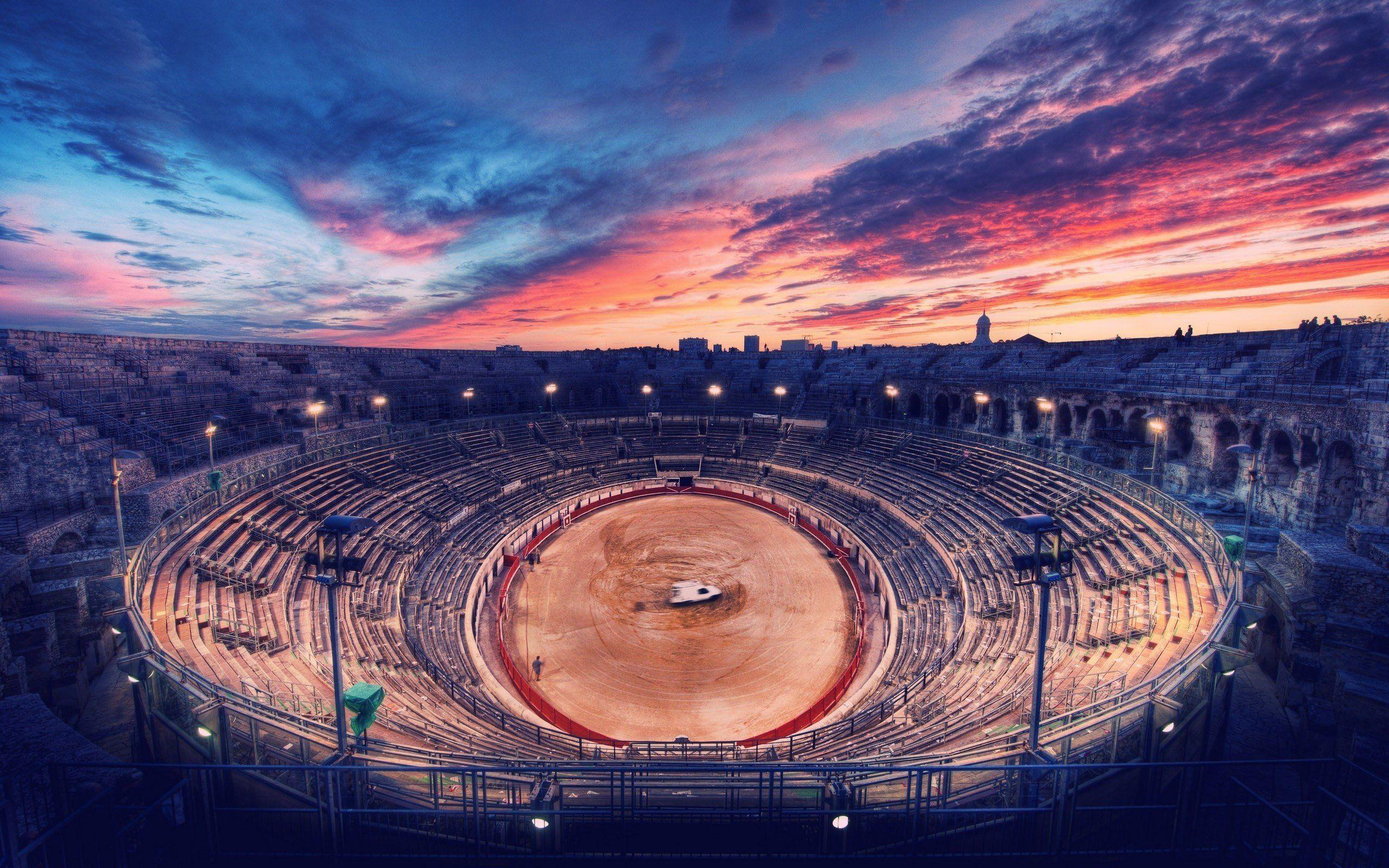 2560x1600 scenic, Ancient, Digital, Art, Stadium Wallpaper HD