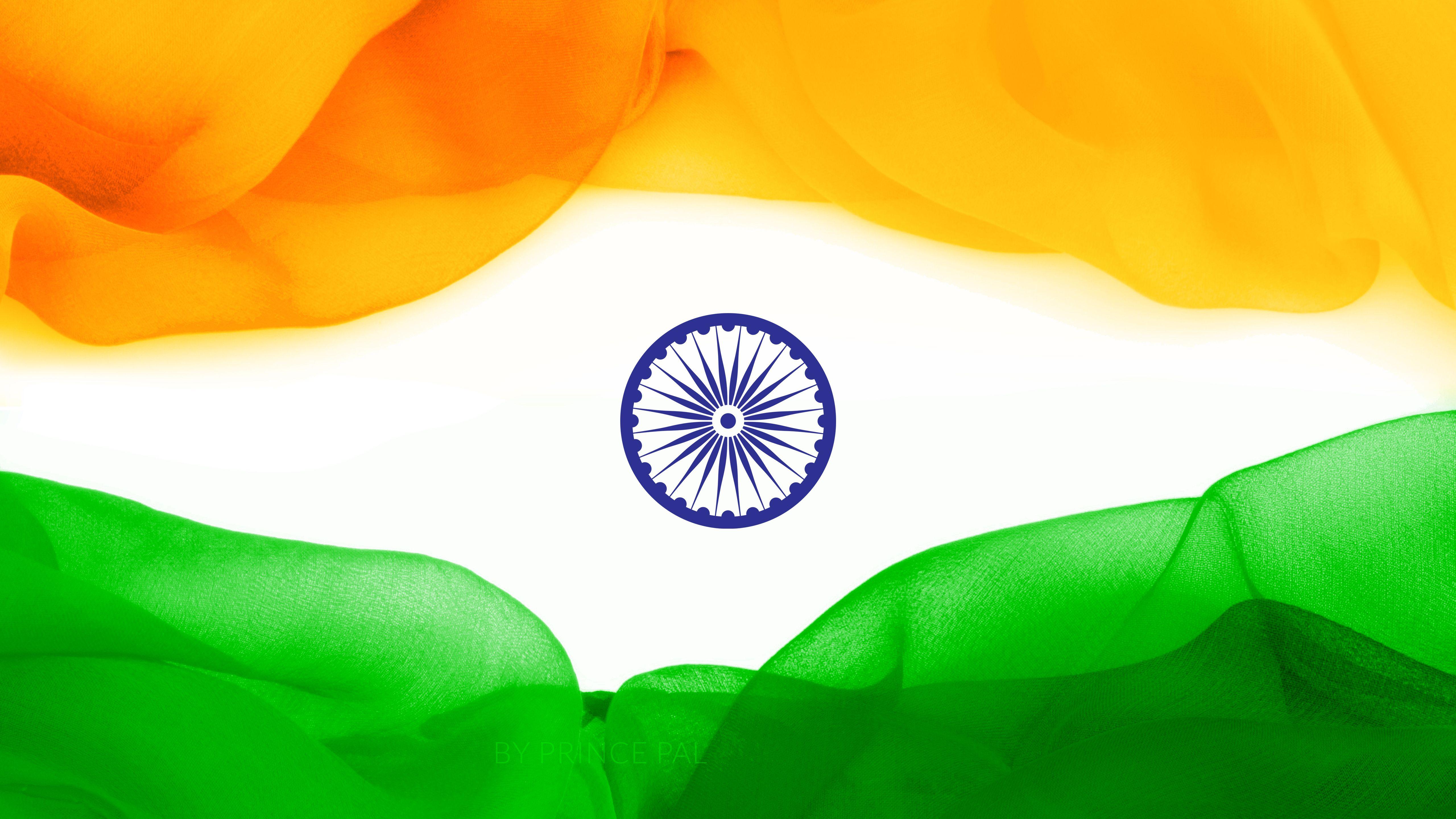 5120x2880 Hình nền cờ Ấn Độ - Chúc mừng ngày quốc khánh