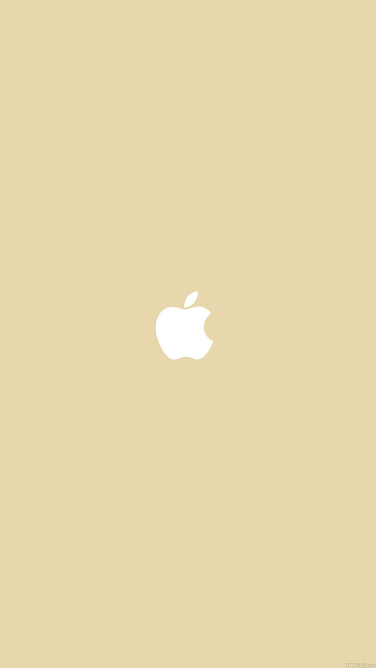 750x1334 SIMPLE APPLE LOGO GOLD MINIMAL WALLPAPER HD IPHONE. Apple