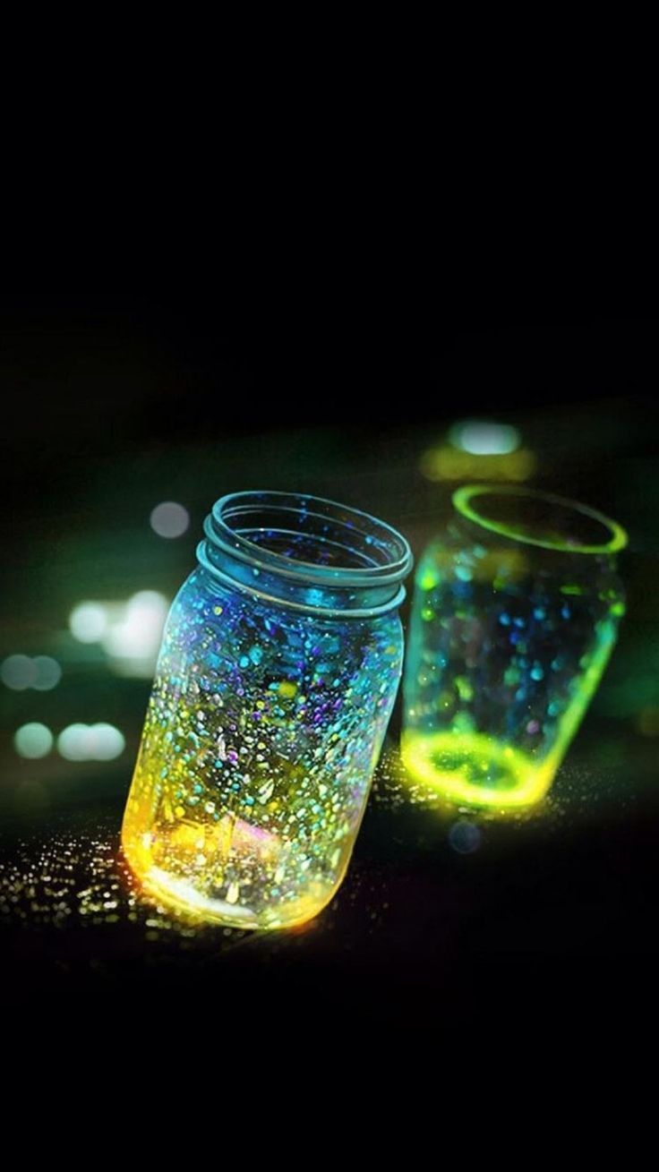 736x1309 Fluorescence Glitter Glass Bottle