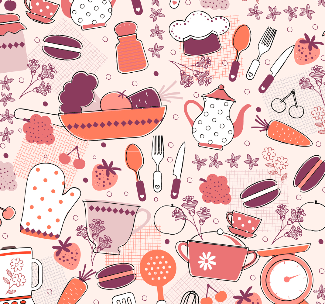 1070x1000 Wallpaper kitchen food heart shape