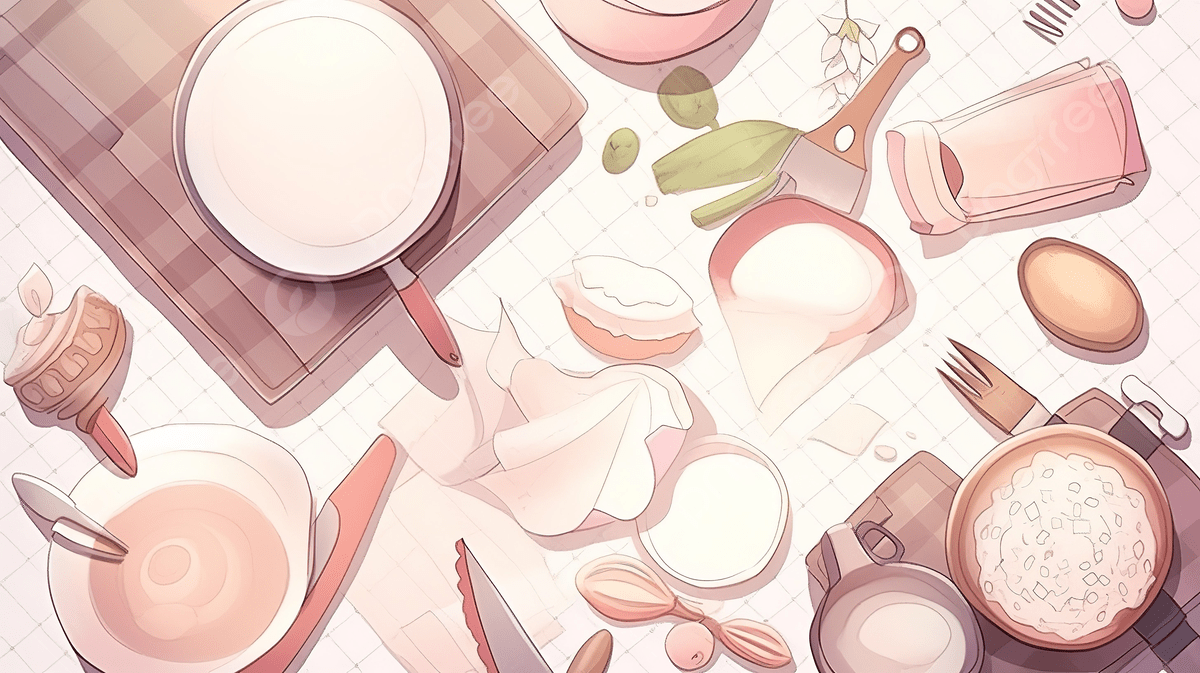1200x673 Top View Of Kitchen Utensils Arranged