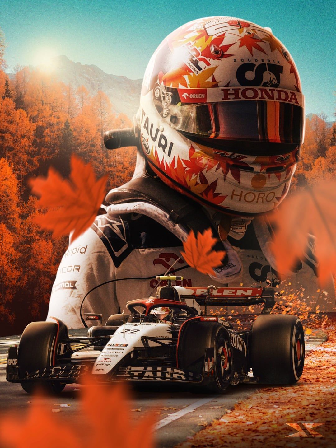 1080x1440 Yuki Tsunoda's helmet design