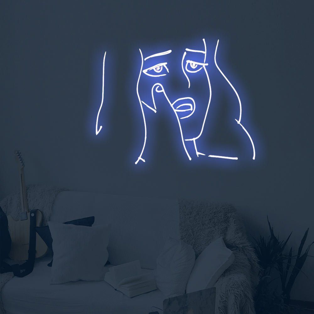 1000x1000 Sad Neon Sign LED Light Up Sign Wall