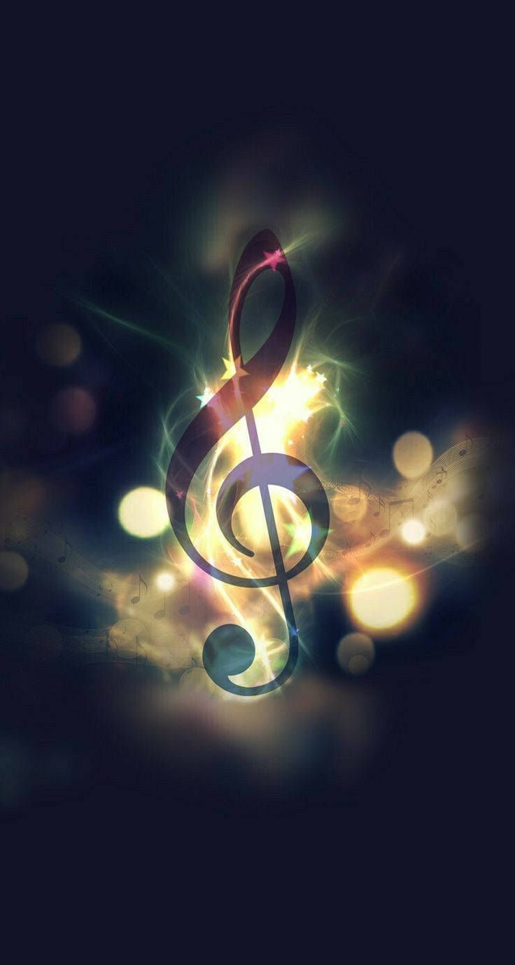 736x1377 Beautiful Music Treble Clef Wallpaper